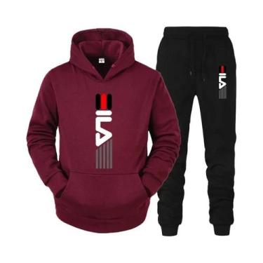 Imagem de Conjunto De Moletom Masculino Com Capuz E Calças De Moletom 2 Peças Ca