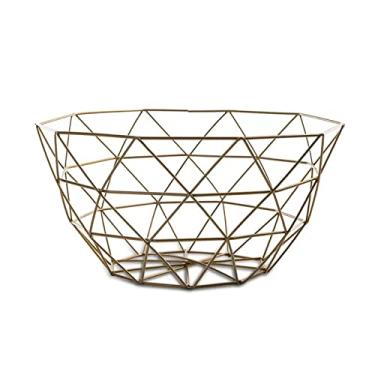 Imagem de Decoração de pratos de frutas - Tigela de frutas arte geométrica moderna prato de frutas oco cozinha sala de estar mesa de jantar cesta de armazenamento de metal criativo prato de frutas preto pratos