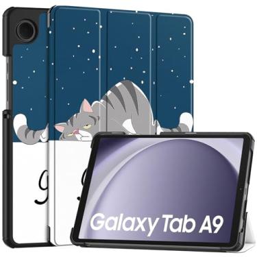 Imagem de Capa para Tablet Galaxy A9 SM-X110 SM-X115 plus X210 SM-X216 SM-X218 com função -Up Protetora Tripla Pasta Fechamento Ultra Fina Leve Proteção Total