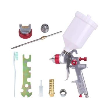 Imagem de Kit De Pistola De Pintura Profissional HVLP 600ML Com Bicos De 14, 17 