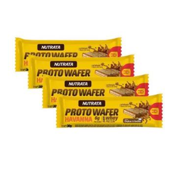 Imagem de Kit 4 Proto Wafer Nutrata com Whey Protein e 6g de Proteína Sabor Dulc