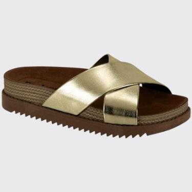 Imagem de Sandália Slide Feminina Flatform Tiras Cruzadas Moleca 5500.215.30579-Feminino