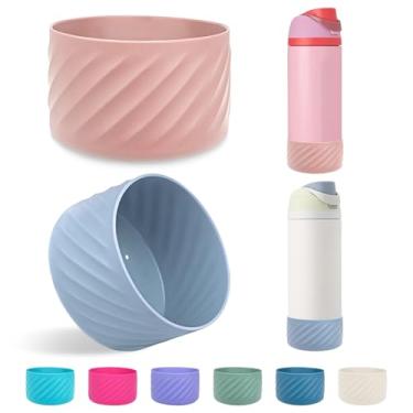Imagem de 2 peças de manga de base de silicone para garrafa de água Owala FreeSip Twist and Flip protetor de silicone para garrafa Owala Acessórios de garrafa de água livre de BPA