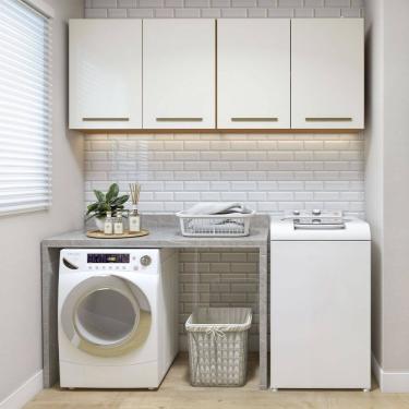 Imagem de Lavanderia Modulada Guarapari 2 Armarios Aereos Kaiki Moveis