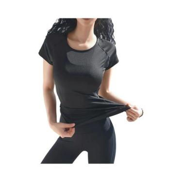 Imagem de Camiseta Esportiva Feminina De Verão, Rápido Secagem E Respirável, Top