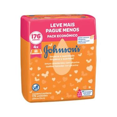 Imagem de Lenço Umedecido Johnson's Baby Limpeza Suavidade 176 Unidades