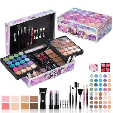 Imagem de Hot Sugar Kit de maquiagem para meninas de 10 a 12 anos, conjunto de maquiagem para meninas de 8 a 12 anos, 14 a 16 anos, caixa de beleza com cosméticos reais para mulheres (sereia)