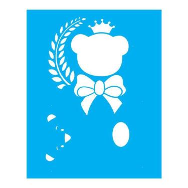 Imagem de Stencil Tamako Urso - 20X25Cm - Ref B748