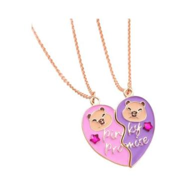 Imagem de Conjunto De Colares BFF Com Pingente De Capivara Em Estilo Cartoon Par