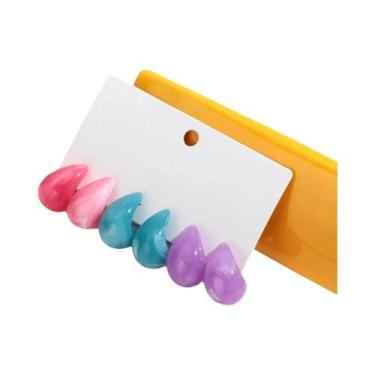 Imagem de Brincos De Resina Acetato Vintage Em Forma De Gota Para Mulheres, 3 Pa