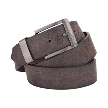 Imagem de Cinto Masculino De Couro PU De Alta Qualidade Com Fivela De Metal, Est