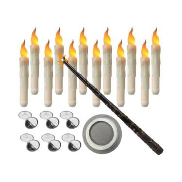 Imagem de Velas Flutuantes Mágicas Temáticas De Harry Potter Com Varinha De Cont