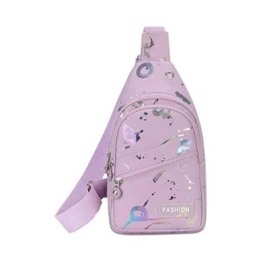 Imagem de Bolsa Transversal Pequena Feminina Para Viagem E Esporte - NONE, Roxo