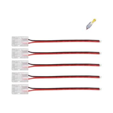 Imagem de Conector De Fita LED 8mm 10mm 2 Pinos Cabo De Alimentação Jumper Para 