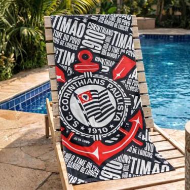 Imagem de Toalha Times Brasileiros Praia Piscina Banho 140x70 100 Algodão - Lepp