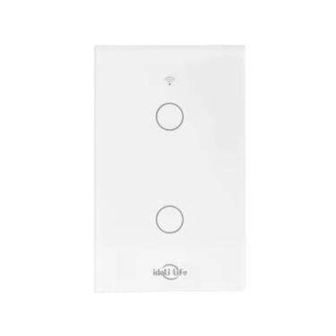 Imagem de Interruptor Inteligente WiFi Com 2 Botões Touch Switch Trabalho Com Alexa Google Home IDALI LIFE
