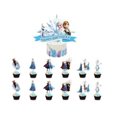 Imagem de Conjunto De Decoração Para Festa De Aniversário Frozen Elsa Anna 13 Pe