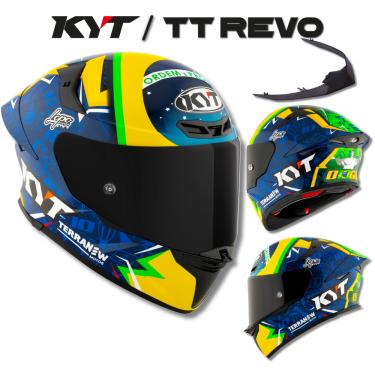 Imagem de Capacete KYT TT Revo Diogo Moreira 2024 Azul e Amarelo