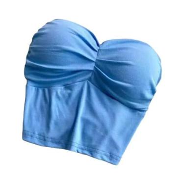 Imagem de Top De Verão Feminino Slim Fit De Alta Qualidade, Macio, Elástico, Em 