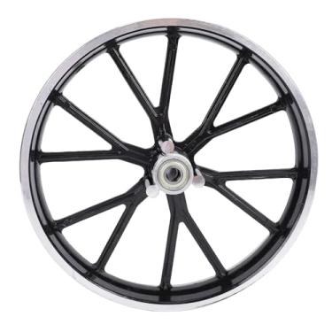 Imagem de Asixxsix Pneu para scooter, pneu para scooter elétrica com aro de roda de liga de alumínio de 10 polegadas, design de cubo alargado, acabamento protetor, para mini moto (roda da frente)