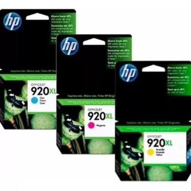 Imagem de Cartucho Hp 920xl Conjunto 3 Cores 6000 6500 E709c 7500a