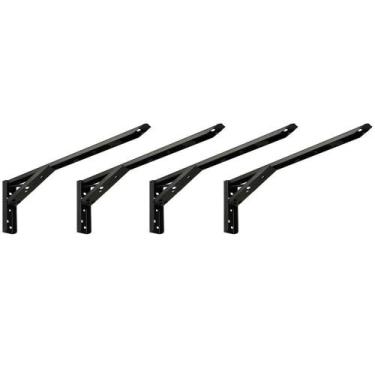 Imagem de Kit 02 Pares Suporte Para Mesa Dobrável Retrátil 30cm H02 Mão Francesa