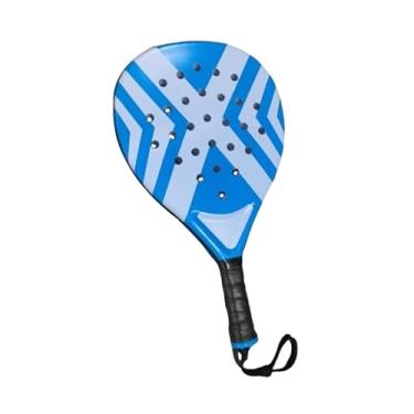Imagem de Zxpjkyu Raquete de Padel para Beach Tennis com Bolsa de Armazenamento, Ideal para Treinamento, Profissional E Leve, Branco Azul