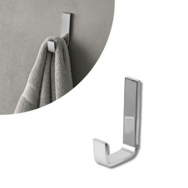 Imagem de Cabide Quadrado Inox Aluminio Para Banheiro Fixação Dupla - Bruen