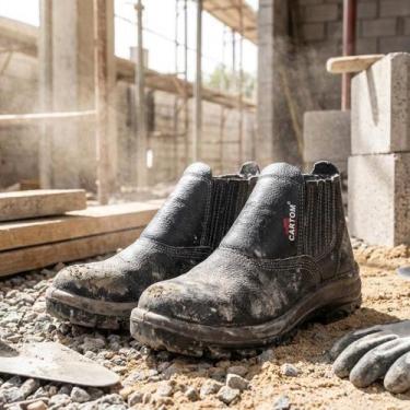 Imagem de Bota de Segurança EPI Unissex Preto Antiderrapante - Strano, 43