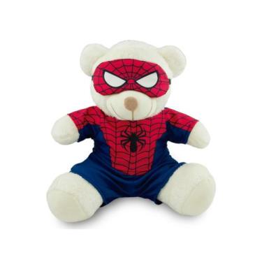 Imagem de Ursinho de Pelúcia com Fantasia Tamanhos 20cm, 25cm, 30cm Urso Herói P