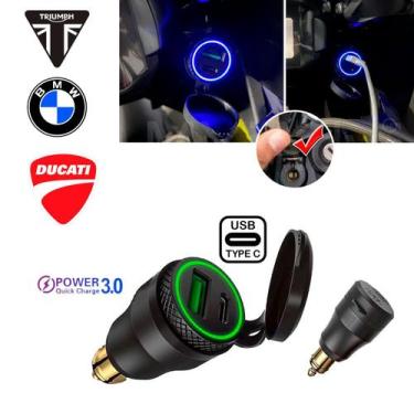 Imagem de Tomada Para Carregar Celular Moto Triumph Tiger 800 900 1200 Bmw Ducat