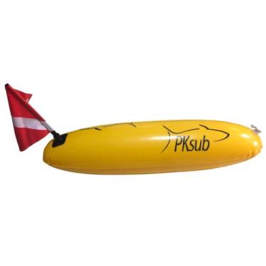 Imagem de Bóia Torpedo Pk Sub com bandeira de Segurança sinalização mergulho pes