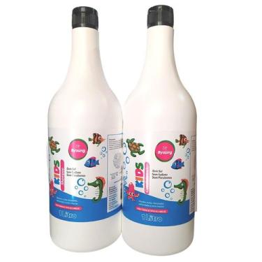 Imagem de Kit Shampoo E Condicionador 1 Litro Kids Byoung