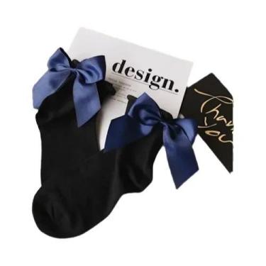 Imagem de Meias De Algodão Femininas Harajuku Com Laço Para O Tornozelo, Estilo 