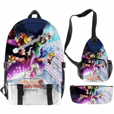 Imagem de Conjunto de mochilas escolares Sevens Deadly Sins Meliodas para crianç