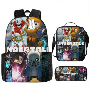 Imagem de Conjunto de mochilas Undertales Sans Anime School, 3 unidades para cri