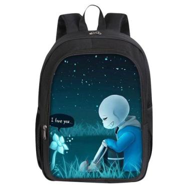 Imagem de Mochila Undertales Sans Cartoon Kids School 30x16x40cm - Yiweisai