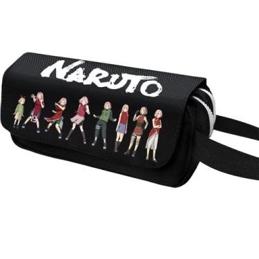 Imagem de Bolsa de lápis Harunos Sakuras de nylon impermeável de grande capacida