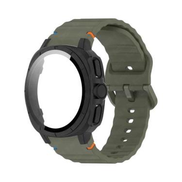 Imagem de Pulseira De Silicone 2 Em 1 Para Samsung Galaxy Watch 7 40mm 44mm E Ca