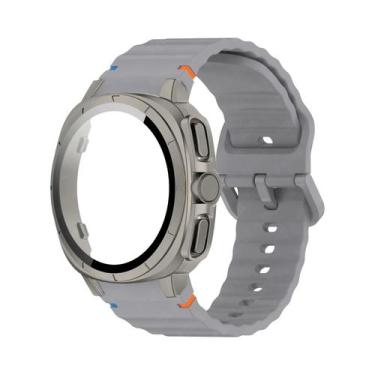 Imagem de Pulseira De Silicone 2 Em 1 Para Samsung Galaxy Watch 7 40mm 44mm E Ca