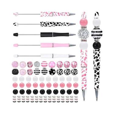 Imagem de Miçangas Espaçadoras De Cristal Multicoloridas Bubblegum 98 Peças Kit 