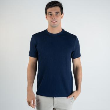 Imagem de Camiseta Calvin Klein Malha Tricot Marinho-Masculino