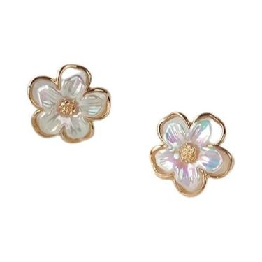 Imagem de Brincos De Acrílico Com Flores De Camélia Branca Para Mulheres, Joias 