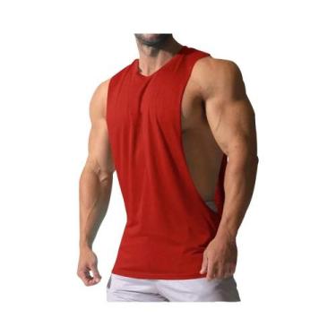 Imagem de Camiseta Sem Mangas Masculina De Verão Para Fitness, Respirável, Decot