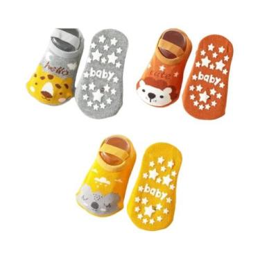 Imagem de Meias De Algodão Antiderrapantes Com Estampa De Desenhos Animados Para