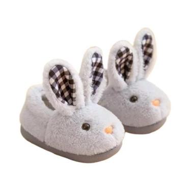 Imagem de Chinelos De Pelúcia Para Meninas, Calçados Infantis Antiderrapantes, C