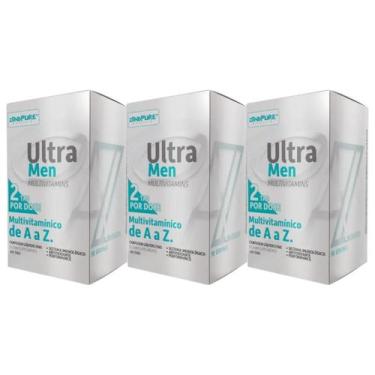 Imagem de Kit 3x Ultra Men 180 Tabletes Dynapure Multivitamínico