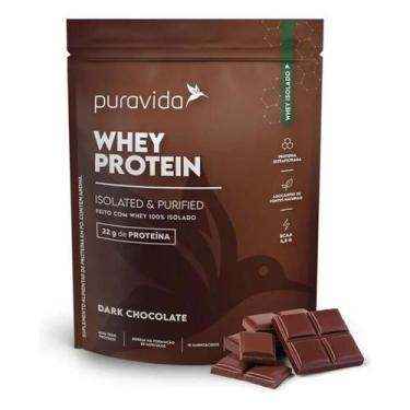 Imagem de Whey Protein Isolado Puravida, Proteína Iso, 450g, Dark chocolate