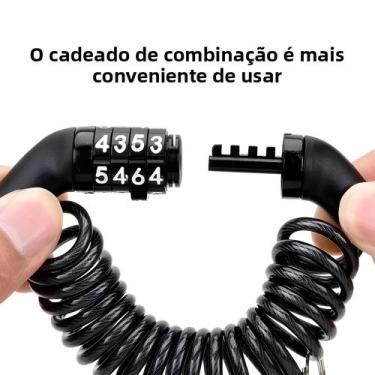 Imagem de Cadeado Universal Antifurto Com Senha Para Carros Elétricos, Motocicle