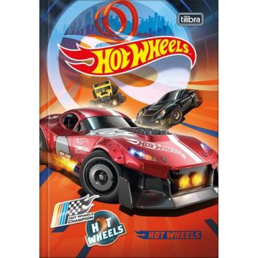 Imagem de Caderno Brochura Costurado Pequeno 1/4 Hot Wheels 48 Folhas - Tilibra,